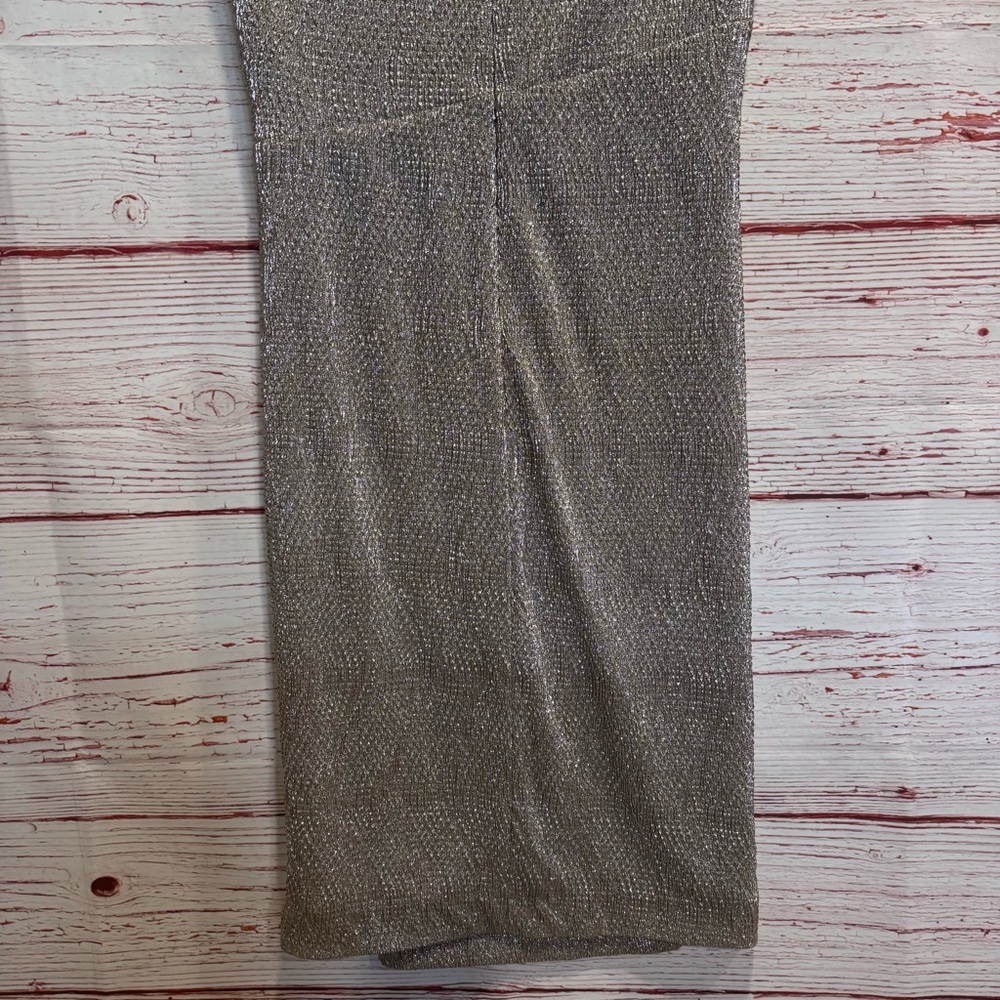 NWT Lauren Ralph Lauren Metallic Cowl Neck Sheath Dress Sz 4 - Picture 12 of 14